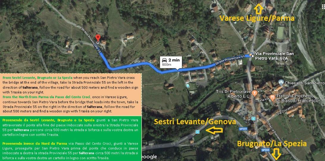 Agriturismo A Trasea Acomodação com café da manhã Varese Ligure Exterior foto